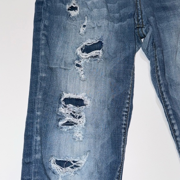 Judy Blue Straight Leg Distressed Jeans Size 5/27 Wash Ripped Denim Streetwear - Picture 8 of 14